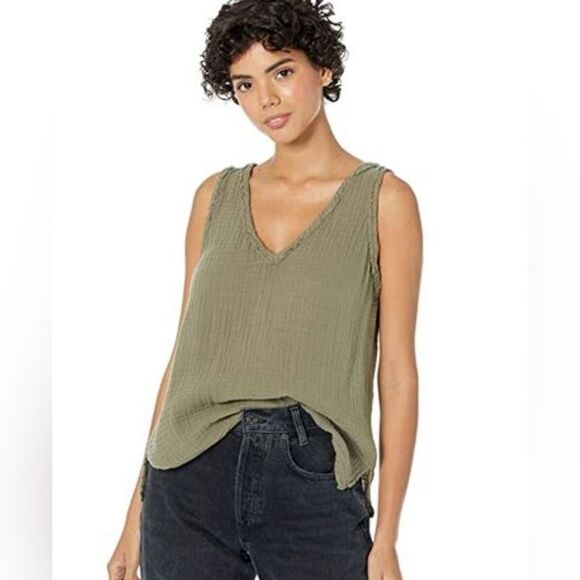 Michael Stars Tammy Easy Tank olive size S - Picture 1 of 11